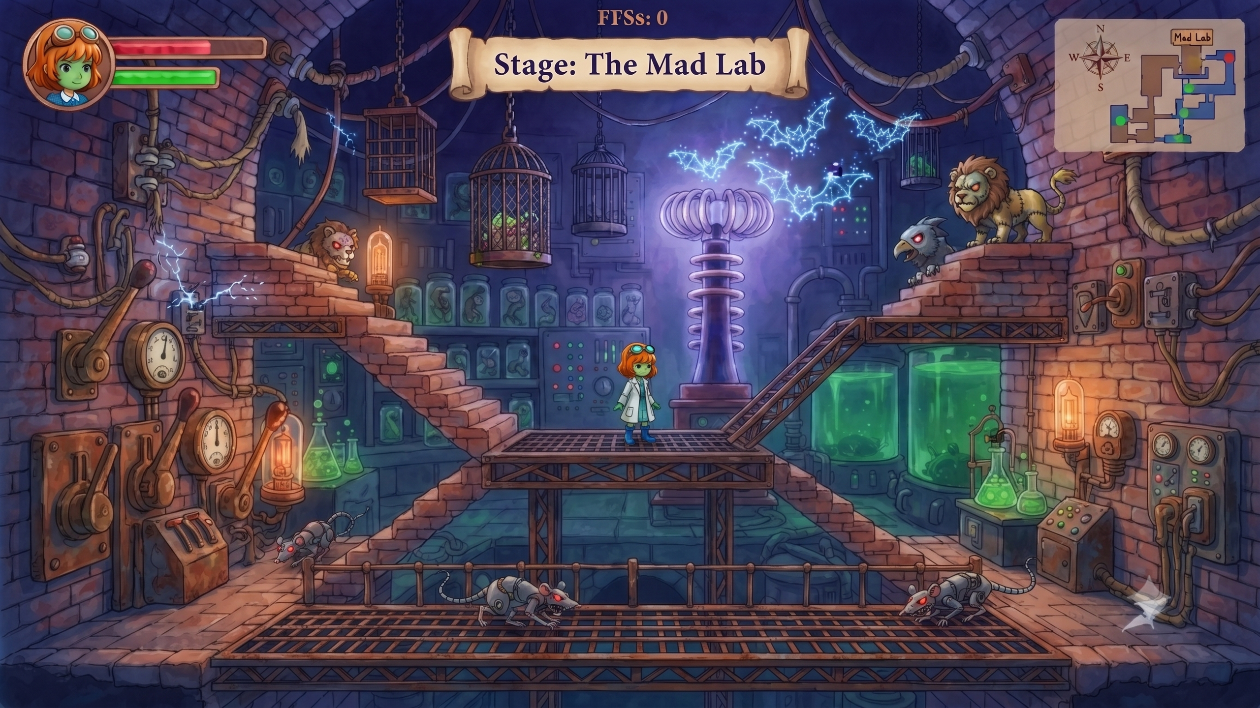 Concept art from a stage.